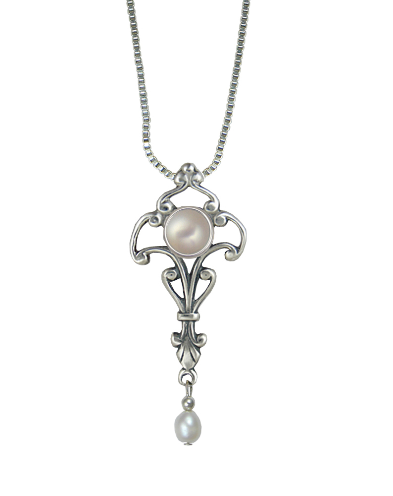 Sterling Silver Necklace With Cultured Freshwater Pearl